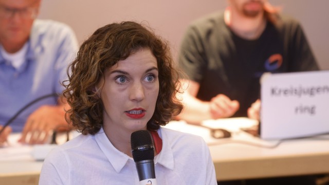 Landtagswahlkampf in Freising: Alina Graf (SPD).