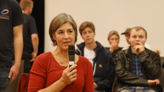 Landtagswahlkampf in Freising: Anne Werkmeister (Die Basis).