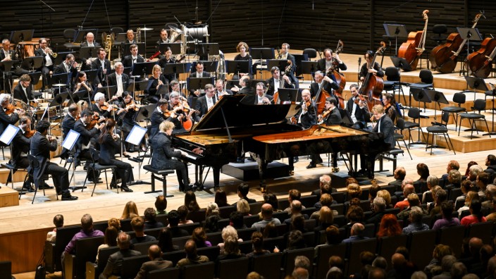 Münchner Philharmoniker im Konzert: Die Münchner Philharmoniker bei ihrem Konzert in der Isarphilharmonie.