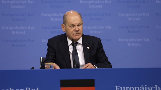 Gipfel in Brüssel: Olaf Scholz zeigte sich zufrieden mit den Ergebnissen des Gipfels - und sprach sogar von einer "klaren Haltung" Europas zum Nahostkonflikt.