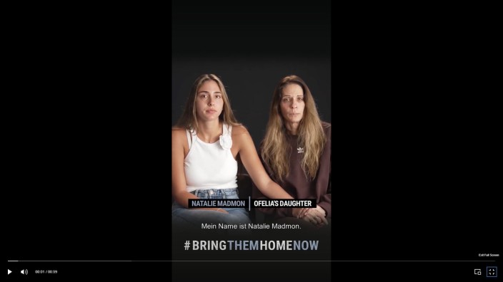 Geiseln der Hamas: Bringt sie nach Haus! Offelia und Natalie Madmon (rechts) erzählen von ihrer entführten Mutter Ofilia Rotman.