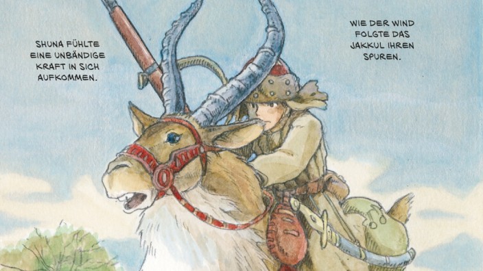 Comic von Hayao Miyazaki: "Shunas Reise" beginnt wie eine klassische Heldengeschichte. Der junge Prinz bricht auf, fruchtbare Getreidesamen zu suchen für sein hungerndes Dorf.