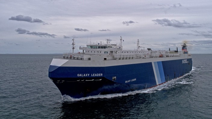 Naher Osten: Die "Galaxy Leader" war von der Türkei in Richtung Indien unterwegs. Es sollen 25 Besatzungsmitglieder aus verschiedenen Ländern an Bord sein.