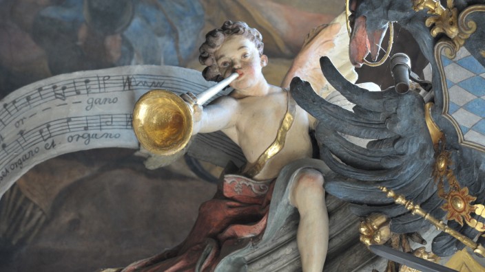 Klassik: Diese Engelsfigur trompetet in der spätbarocken Asamkirche in der Sendlinger Straße.