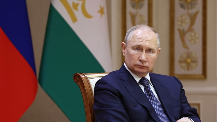 Verdacht russischer Einflussnahme: In "Russland lieben lernen" heißt es über die oberkörperfreien Porträtaufnahmen von Wladimir Putin, diese seien ein "Symbol friedlicher Manneskraft".