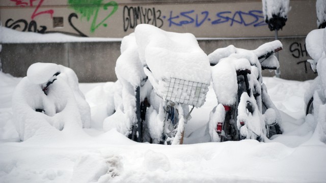 Wintereinbruch in Südbayern: Schnee München