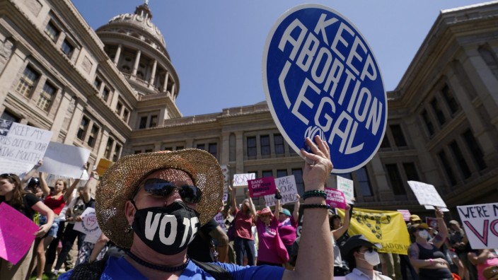 USA: Demonstranten setzen sich im Mai für legale Abtreibungen in Texas ein.