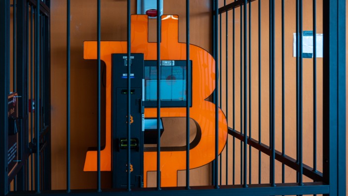 Kryptowährungen: Bitcoin-Automat in Belgien.
