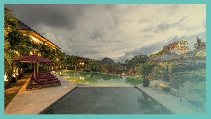 Aussteiger: Das Dorf auf Bali war eigentlich nur eine leere Hotelanlage, die von Gladitz gebucht wurde. Die einzelnen Zimmer vermietete er für mehrere Tausend Euro pro Monat.