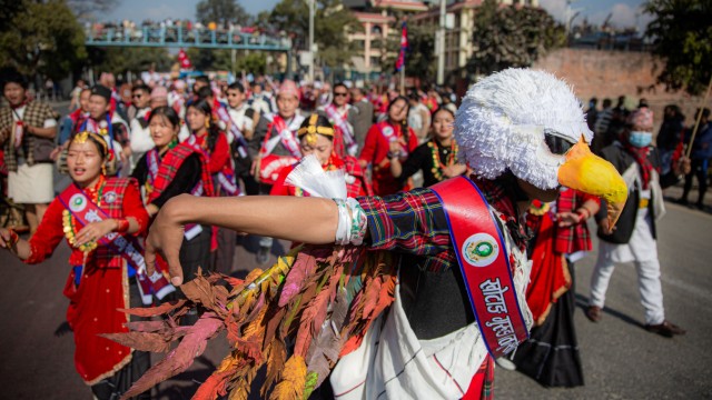 New Year's Eve 2023: In Kathmandu, Nepal, members of the Tamu/Gurung community gather to celebrate the arrival of the new year with their festival Tamu Lhosar.