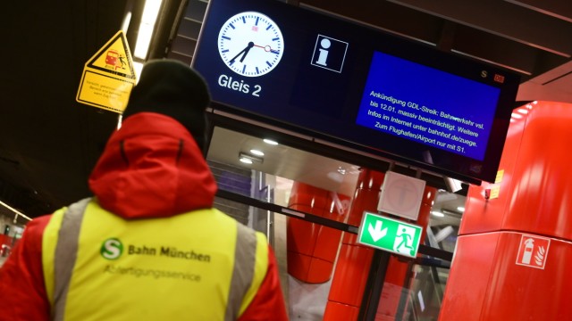 Traffic in Munich: The locomotive drivers want to go on strike until Friday evening - this also affects the Munich S-Bahn.