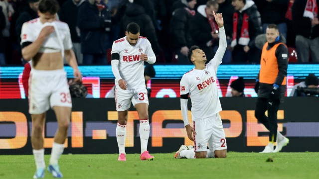 17th matchday of the Bundesliga: Davie Selke celebrates the interim lead.