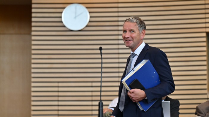 Prantls Blick: Björn Höcke, AfD-Fraktionschef, im Thüringer Landtag.