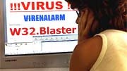 Virenwarnung auf dem PC-Bildschirm