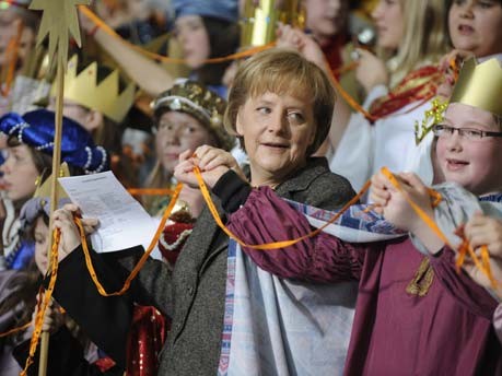 Angela Merkel empfängt Sternsinger;ddp