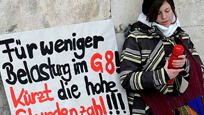 Schülerstreiks in Bayern: Bayerische Schüler trugen ihren Frust über die G8-Reform auf die Straße.