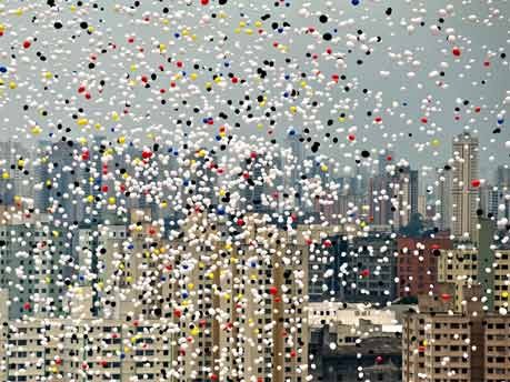 Luftballons in Sao Paulo;AFP