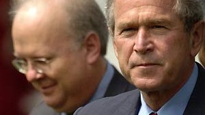 Journalist bestätigt: Karl Rove und George W. Bush am 15. Juli 2005