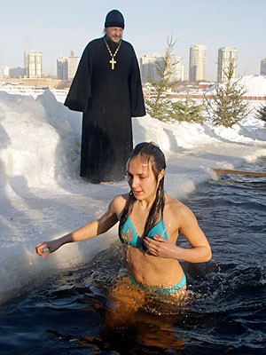 Eisbaden in Russland, AP
