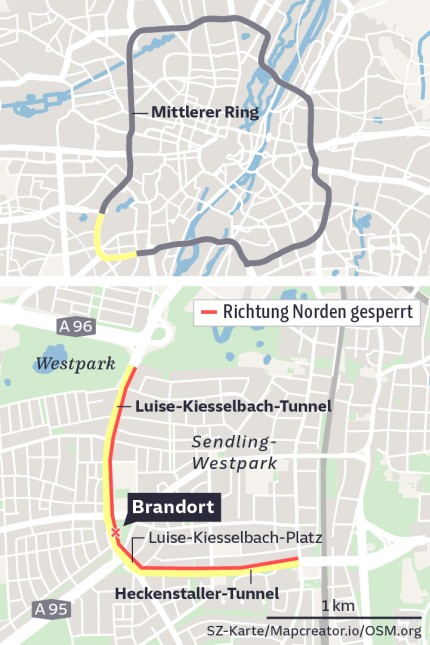 Mittlerer Ring in München: undefiniert