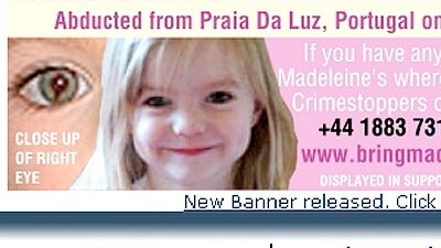 Internet-Betrug: So sieht die offizielle Website aus, die die Suche nach der verschwundenen Maddie unterstützen soll.