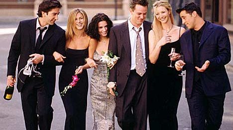 Wirkungsvolle Serien: "friends" von links nach rechts: David Schwimmer, Jennifer Aniston, Courteney Cox, Matthew Perry, Lisa Kudrow und Matt LeBlanc.