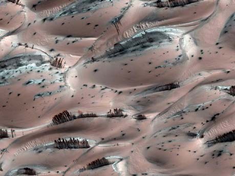 Spuren von Kohlendioxid-Eis auf dem Mars;dpa