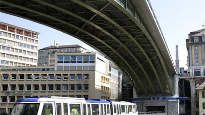 U-Bahn-Bau in Lausanne: Auf der sechs Kilometer langen Strecke muss die Lausanner Metro einen Höhenunterschied von 338 Metern bewältigen. Keine andere U-Bahn der Welt hat so eine Steigung zu meistern.