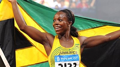 Olympische Spiele in Peking: Das fünfte Gold für Jamaika: Veronica Campbell-Brown über 200 Meter.
