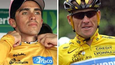 Radsport: Alte Freunde oder neue Rivalen: Alberto Contador (links) und Lance Armstrong.
