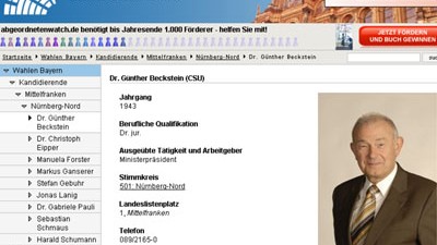 Bürger fragen, Kandidaten antworten: Günther Beckstein hat im Internet-Portal kandidatenwatch.de bislang 21 Fragen beantwortet.