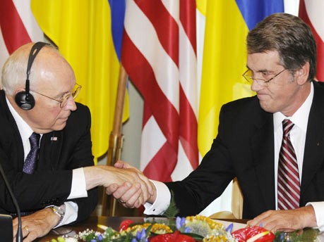 Cheney, Juschtschenko, AFP