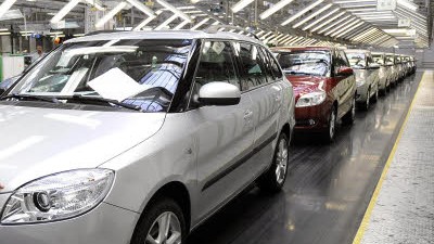 Automobilindustrie: Stillstand im Skoda-Werk: Die Finanzkrise zwingt auch europäische Autohersteller zum Produktionsstopp.