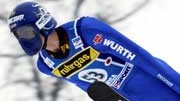 Skiflug-WM in Planica: Georg Späth bei seinem Flug auf Platz eins