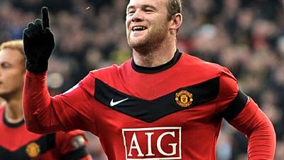 Sport kompakt: Manchesters Wayne Rooney bejubelt einen Treffer.