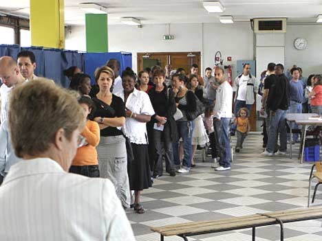 Wahllokal in Frankreich