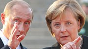 Putin, Merkel, dpa