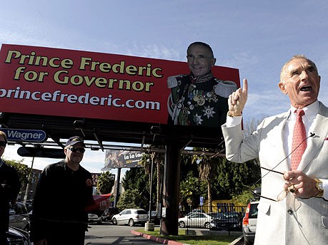 Frederic Prinz von Anhalt Kalifornien Gouverneur Wahlkampf