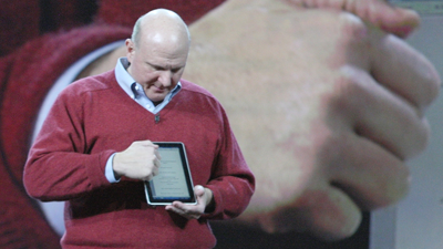 Consumer Electronics Show: Vorbild Schiefertafel: Steve Ballmer mit Tablet-PC