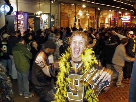 New Orleans Saints feiern ersten Super-Bowl-Sieg;AP