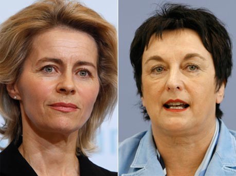 Zickenkrieg, Ursula von der Leyen, Brigitte Zypries; Foto: AP