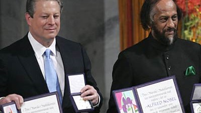Al Gore bekommt Friedensnobelpreis: Ausgezeichnet: Die Friedensnobelpreisträger 2007 Al Gore und Rajendra Pachauri
