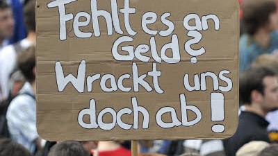 Berliner Universitäten: Bildungsstreik in Berlin: Die Universitäten in der Hauptstadt mussten in der Vergangenheit drastische Sparrunden bewältigen.