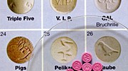 Drogen in der Medizin: Ecstasy-Pillen gibt es in verschiedenen Varianten. Der Inhaltsstoff MDMA wird auch medizinisch verwendet.