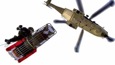 Die Westland Sea King ist ein seit langem im Rettungseinsatz bewährter Helikopter.
