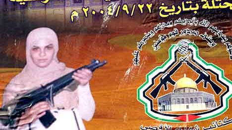 Sozialpsychologie: Ein Poster der palästinensischen Selbstmordattentäterin Zainab Abu Salim.