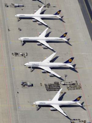 Flugzeuge der Lufthansa, Frankfurt am Main, ddp