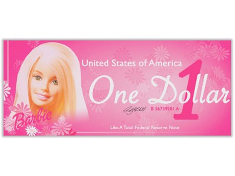 Dollarnote Paris Hilton Barbie