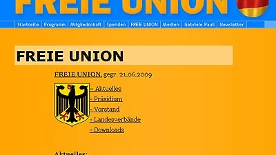 Freie Union: Auf der Website der Freien Union findet sich noch kein Kommentar zu den Vorwürfen