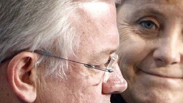 Angela Merkel, Roland Koch; ddp